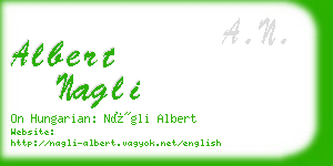 albert nagli business card